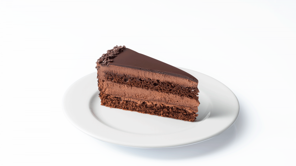 Čokoládový dort klínek